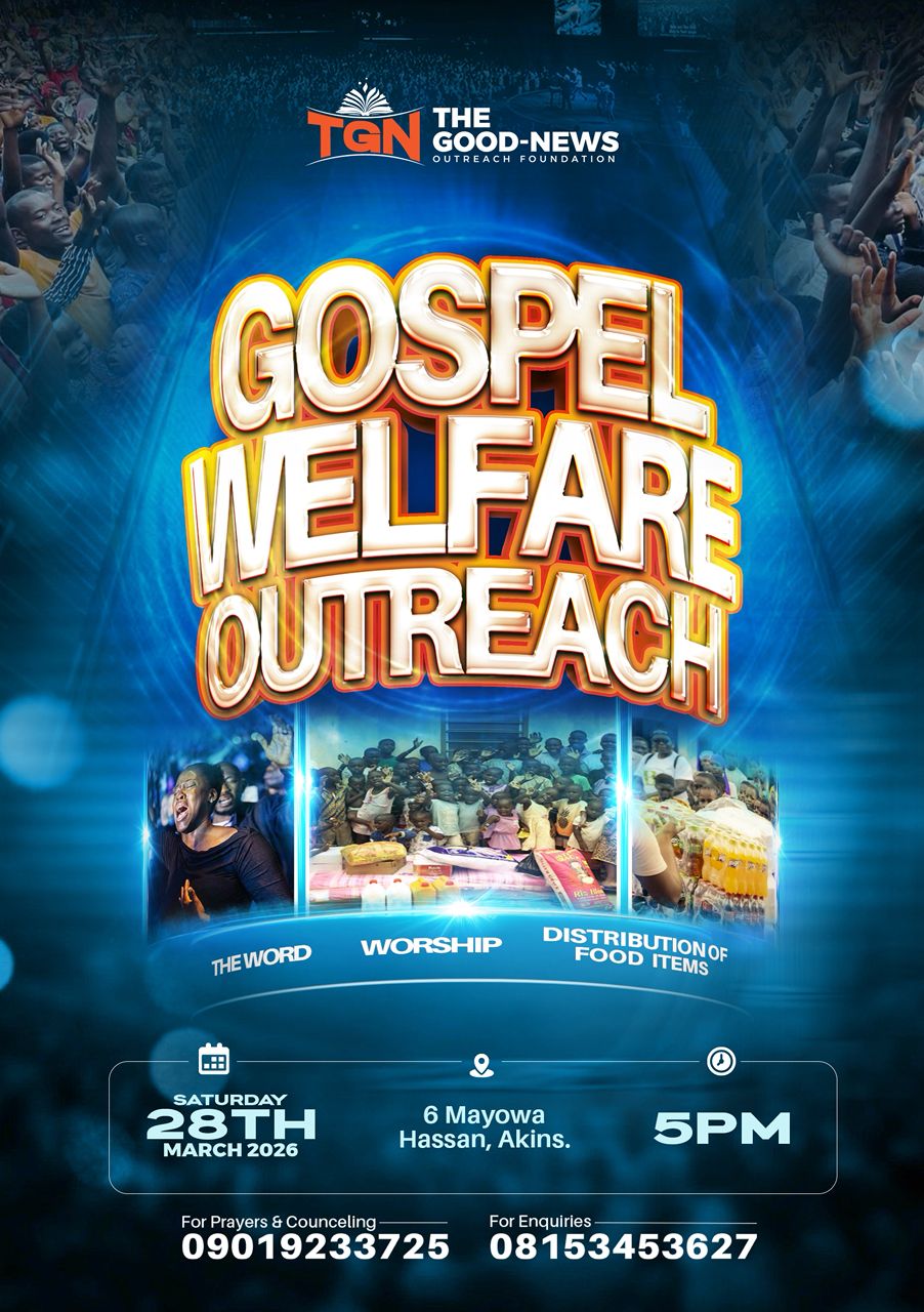 Gospel & Welfare Outreach — Akins flyer