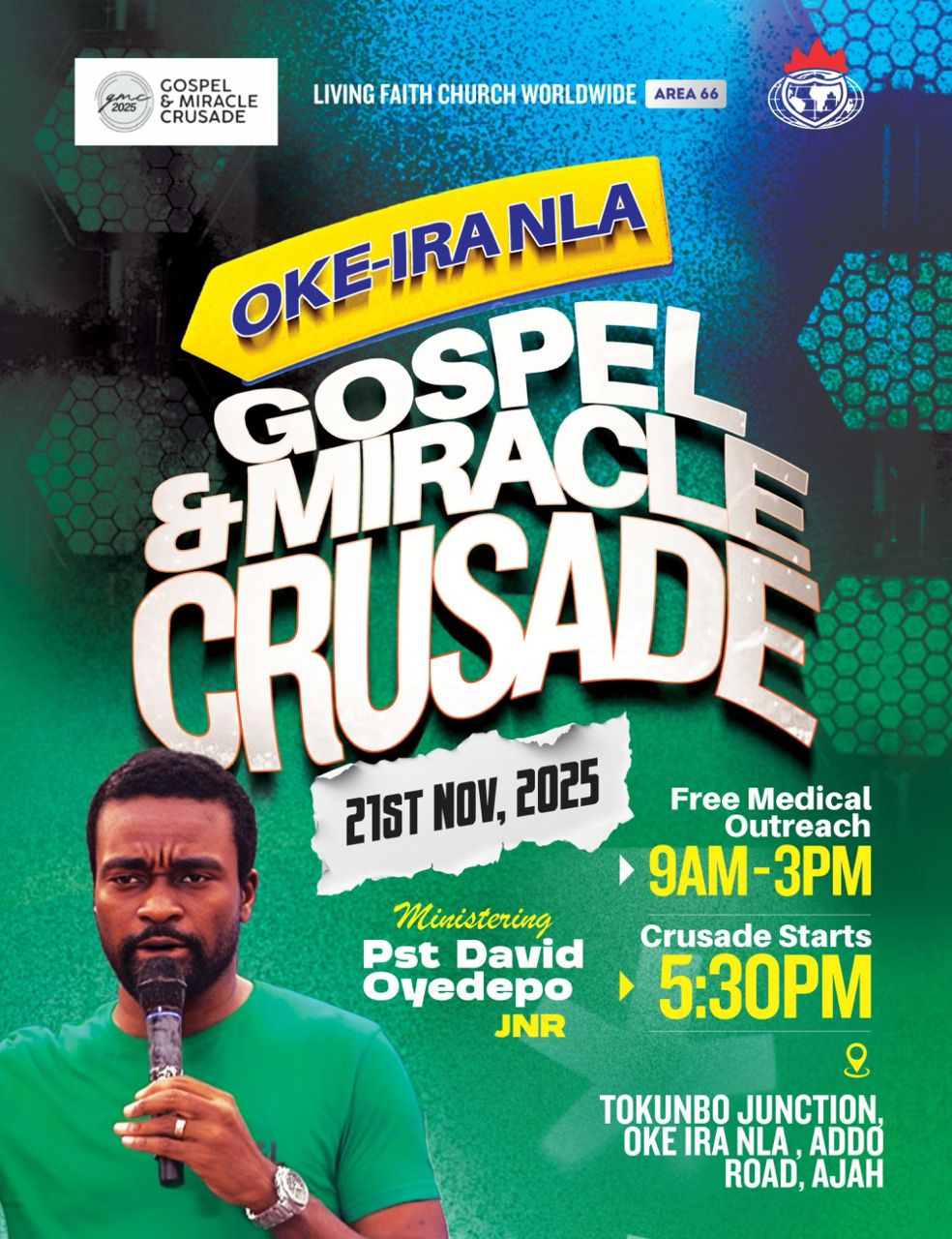 Ajah Gospel & Miracle Crusade flyer