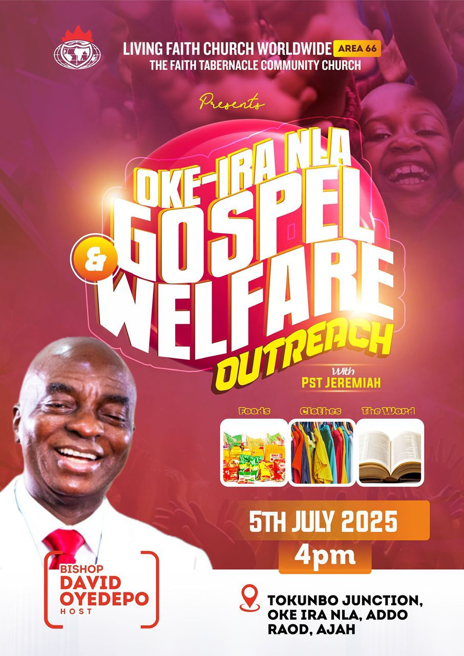 Ajah Gospel & Welfare Outreach flyer